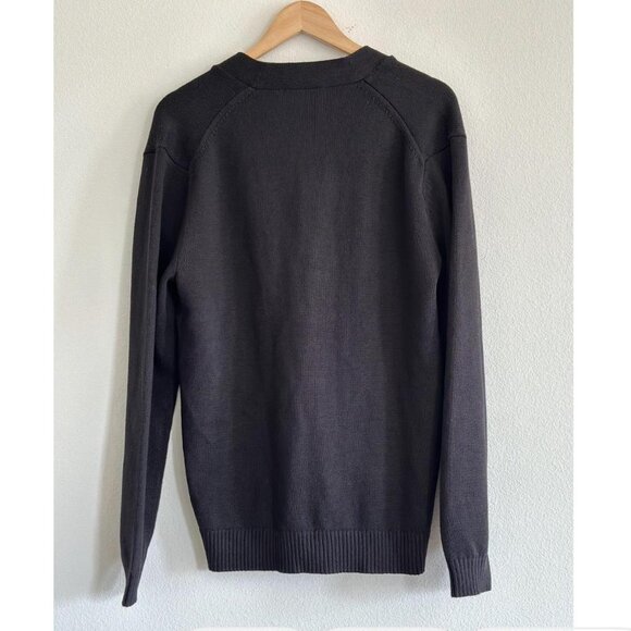 Everlane The Classic Cardigan in Everyday Cotton in Black, Size Medium - Picture 12 of 12